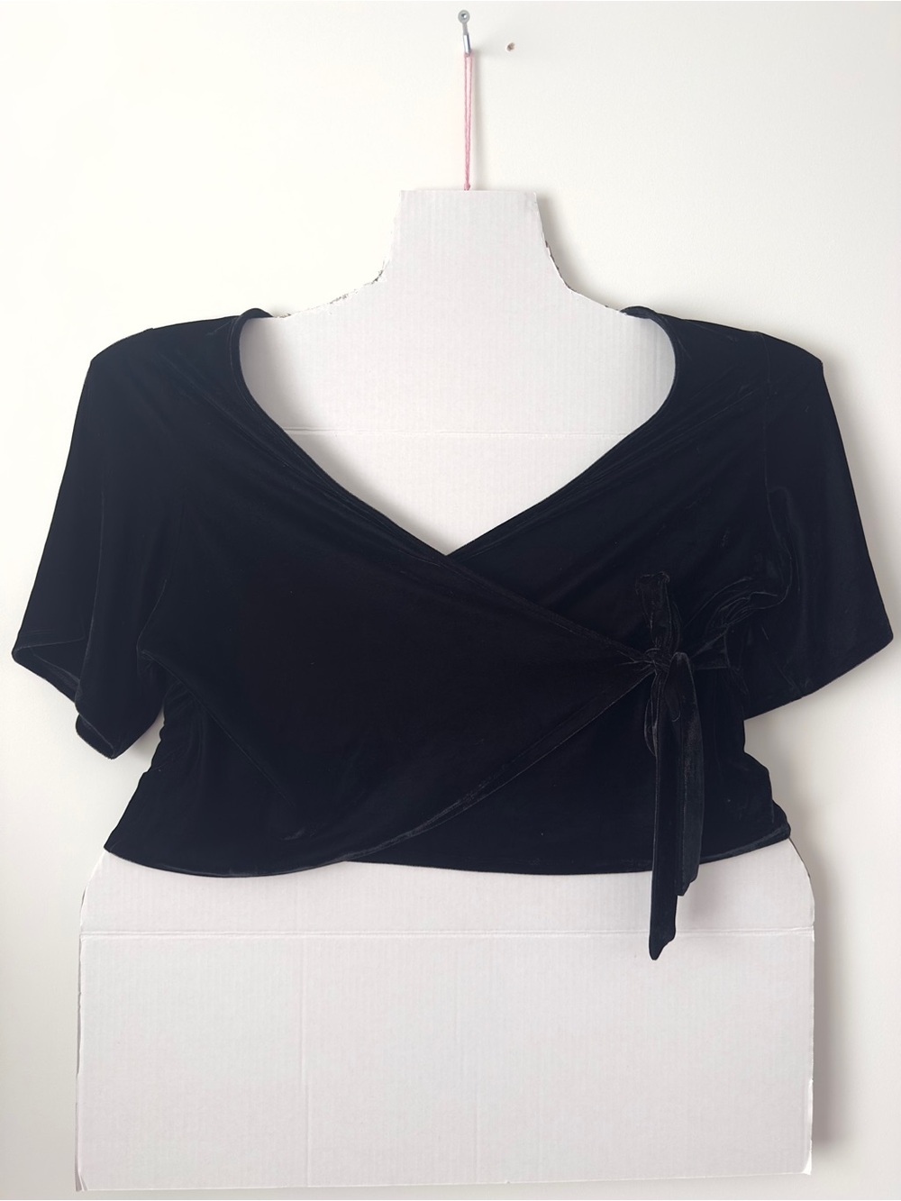velvet wrap top